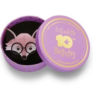 Erstwilder Fox Oscar Wildenfox Brooch/ NWT & Box